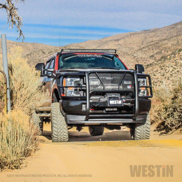 Westin 19-23 Chevrolet Silverado 1500 HDX Winch Mount Modular Grille Guard  - Blac