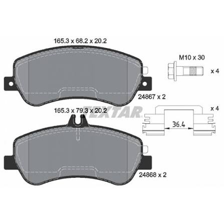 Textar OE Formulated Low Metallic Brake Pads 2486701