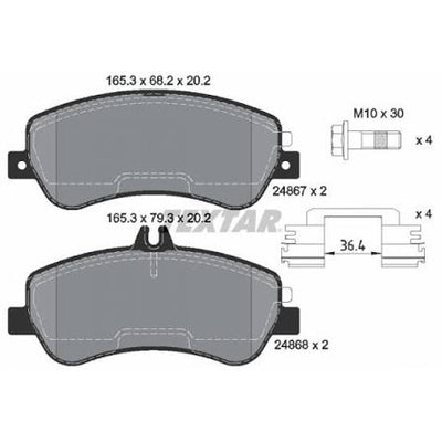 Textar OE Formulated Low Metallic Brake Pads 2486701