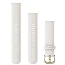 Garmin Quick Release Bands (20 mm). Ivory with Cream Gold Hardware