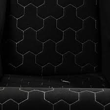 NRG FRP Bucket - White Stitching Hex Geometric 3-Piece Seat Cushion