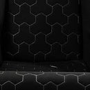 NRG FRP Bucket - White Stitching Hex Geometric 3-Piece Seat Cushion-3