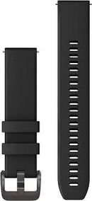 Garmin Quick Release Bands (20 mm). Black with Gunmetal Hardware-1