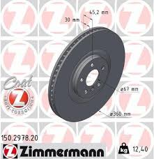 BMW Disc Brake Rotor - Zimmermann Z Coat 150297820