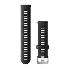 Garmin Quick Release Bands (22 mm). Black with Silver Hardware