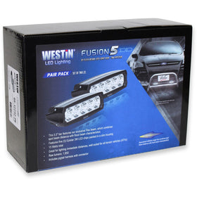 Westin Fusion5 LED Light Bar Single Row 5.5 inch Flex w/3W Epistar (Set of 2) - Black - 0