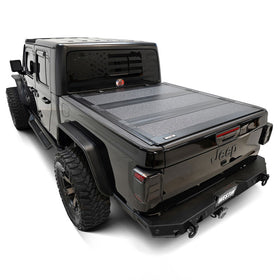 Westin 20-22 Jeep Gladiator JT 4WD 5ft. Bed Hard Tri-Fold Tonneau Cover - Black - 0
