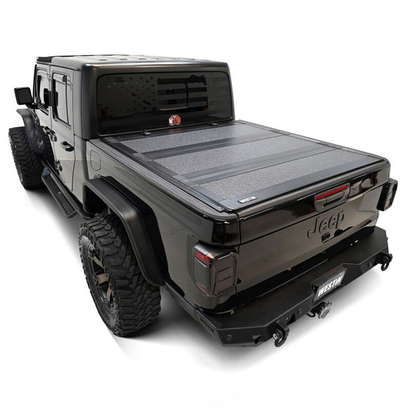 Westin 20-22 Jeep Gladiator JT 4WD 5ft. Bed Hard Tri-Fold Tonneau Cover - Black