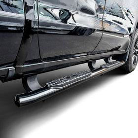Westin 19-20 Chevrolet/GMC Silverado/Sierra 1500 Double Cab PRO TRAXX 4 Oval Nerf Step Bars - Black - 0