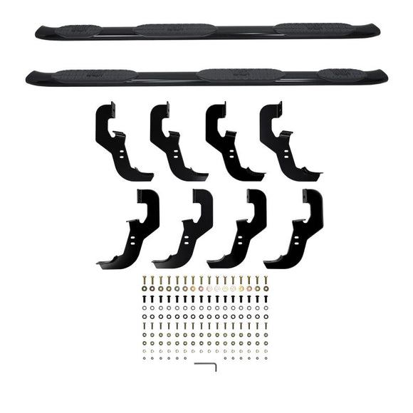 Westin 2019 Chevrolet Silverado Crew Cab w/ 6.5ft Bed PRO TRAXX 5 W2W Oval Nerf Step Bars - Black