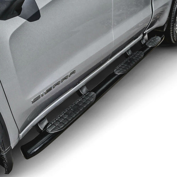 Westin 2019 Chevrolet Silverado Double Cab w/ 6.5in Bed PRO TRAXX 5 W2W Oval Nerf Step Bars - Black