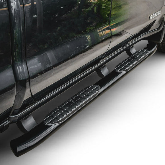 Westin 19-20 Chevrolet Silverado/GMC Sierra 1500 Double Cab PRO TRAXX 5 Oval Nerf Step Bars - Black