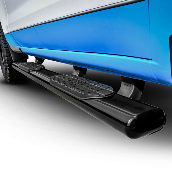 Westin 19-21 Chevrolet Silverado Crew Cab PRO TRAXX 6 Oval Nerf Step Bars - Black
