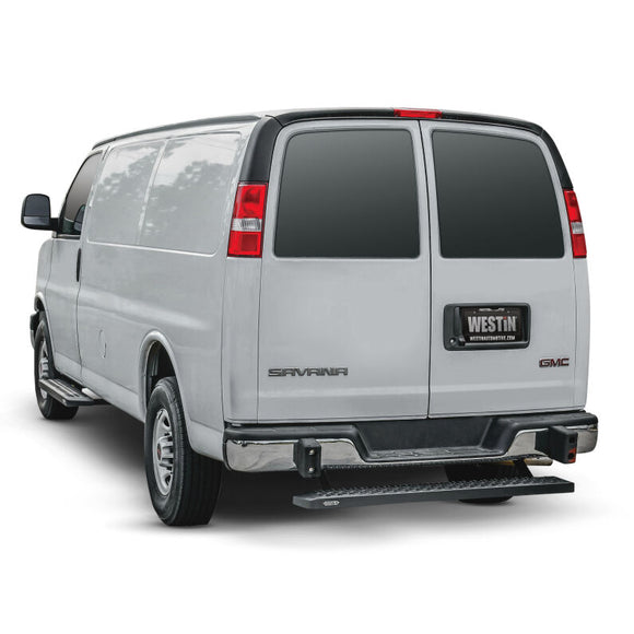 Westin Ford Transit Van 150/250/350 (Single 54in. Pass Door) Grate Steps Running Boards - Tex. Blk