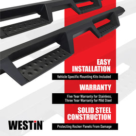 Westin HDX Stainless Drop Hitch Step 34in Step 2in Receiver - Textured Black - 0