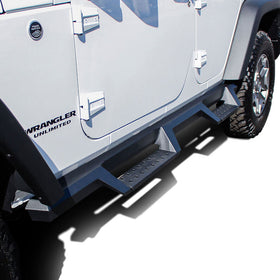 Westin/HDX 07-17 Jeep Wrangler Unlimited Drop Nerf Step Bars - Textured Black - 0