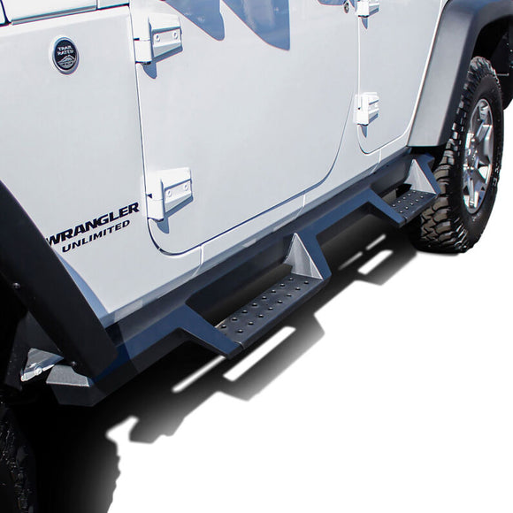 Westin/HDX 07-17 Jeep Wrangler Unlimited Drop Nerf Step Bars - Textured Black