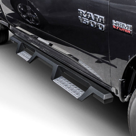 Westin 09-18 RAM 1500 Quad Cab HDX Stainless Drop Nerf Step Bars - Tex. Blk