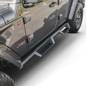 Westin 18-20 Jeep Wrangler JL Unlimited 4DR HDX Drop Nerf Step Bars - Textured Black
