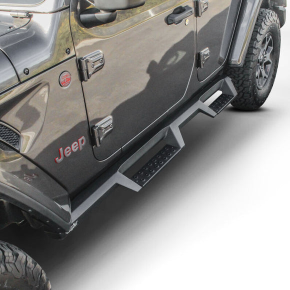 Westin 18-20 Jeep Wrangler JL Unlimited 4DR HDX Drop Nerf Step Bars - Textured Black