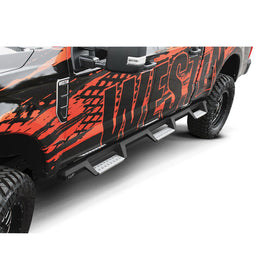Westin/HDX 17-18 Ford F-250/350 Crew Cab (6.75ft Bed) Stainless Drop Nerf Step Bars - Textured Black - 0