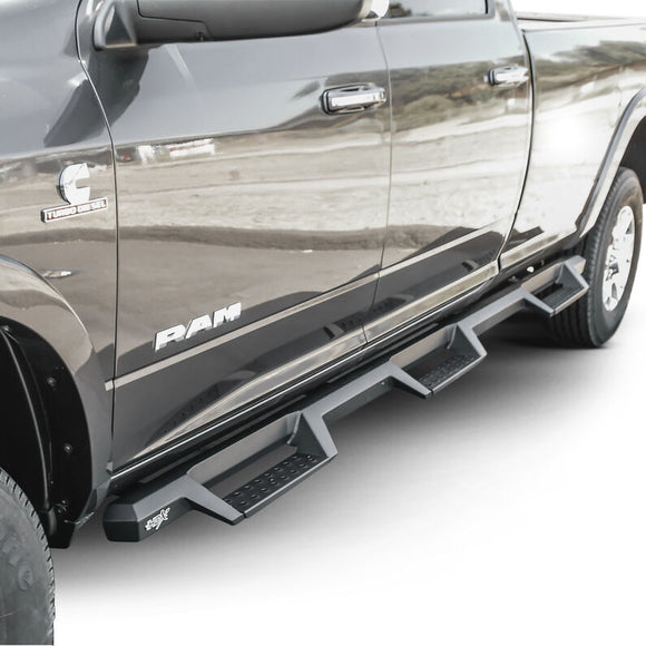 Westin/HDX 19-20 Ram 2500/3500 Crew Cab (8ft Bed) Drop Wheel to Wheel Nerf Step Bars - Txt Black