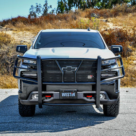 Westin 19-21 Chevrolet Silverado 1500 HDX Modular Grille Guard - Black - 0