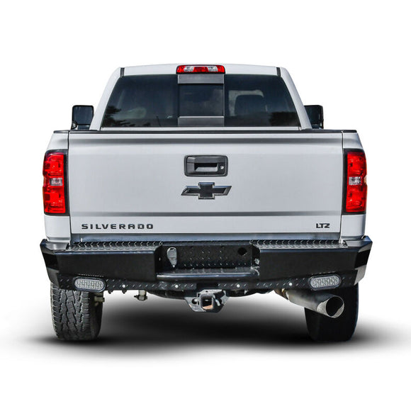 Westin 14-18 Chevrolet Silverado HDX Bandit Rear Bumper - Black