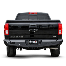 Westin 14-18 Chevy Silverado 1500 Pro-Series Rear Bumper - Textured Black - 0