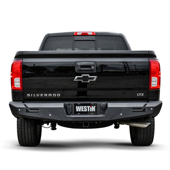 Westin 14-18 Chevy Silverado 1500 Pro-Series Rear Bumper - Textured Black