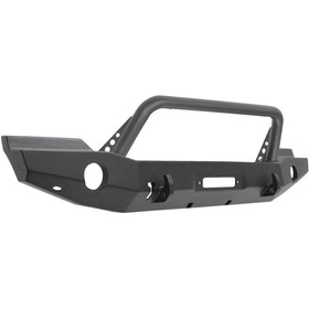 Westin 07-18 Jeep Wrangler JK WJ2 Full Width Front Bumper w/Bull Bar Textured Black - 0