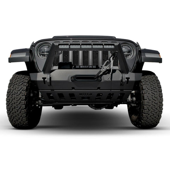 Westin 18-19 Jeep Wrangler JL Front Bumper Skid Plate - Textured Black