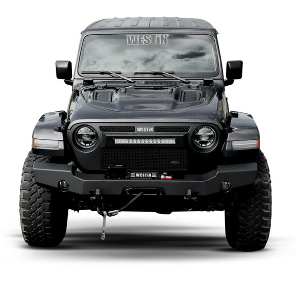 Westin 18-20 Jeep Wrangler JL WJ2 Full Width Front Bumper - Textured Black