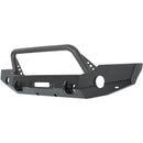 Westin 18-19 Jeep Wrangler JL WJ2 Full Width Front Bumper w/Bull Bar Textured Black-1