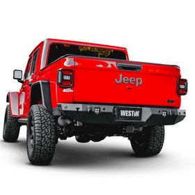 Westin 2020 Jeep Gladiator w/Sensors WJ2 Rear Bumper w/Sensor - Textured Black - 0