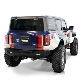 Westin 21-25 Ford Bronco (Excl. Sport) Spare Tire Delete Plate - Tex. Blk - 0