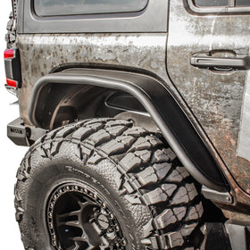 Westin/Snyper 18-20 Jeep Wrangler Tube Fenders - Rear - Textured Black - 0