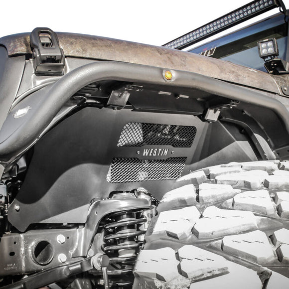 Westin 18-20 Jeep Wrangler JL Inner Fenders - Front - Textured Black