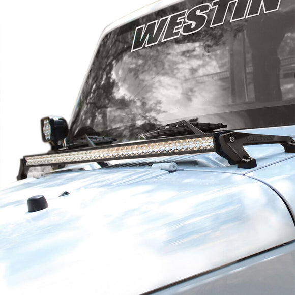 Westin/Snyper 07-17 Jeep Wrangler Snyper LED Cowl Mount - Textured Black