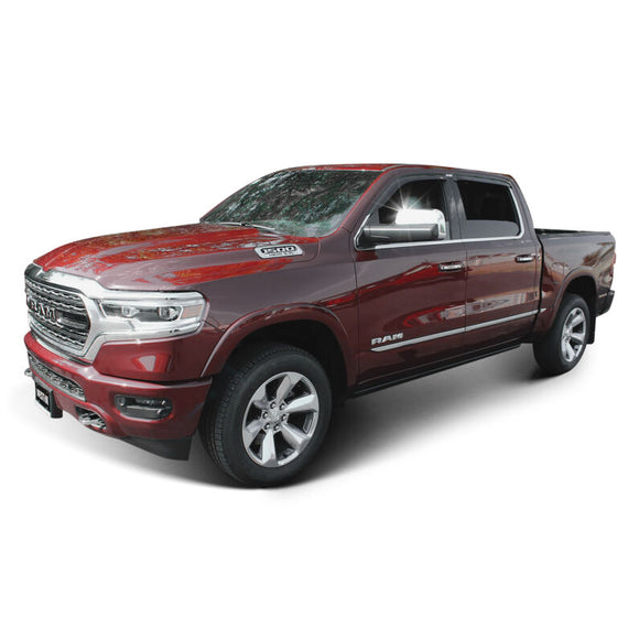 Westin 2019 RAM 1500 Crew Cab (Non Classic) Wade Slim Wind Deflector 4pc - Smoke