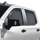 Westin 19-21 Chevy Silverado Crew Cab Pickup In-Channel Wind Deflector 4pc - Smoke-3