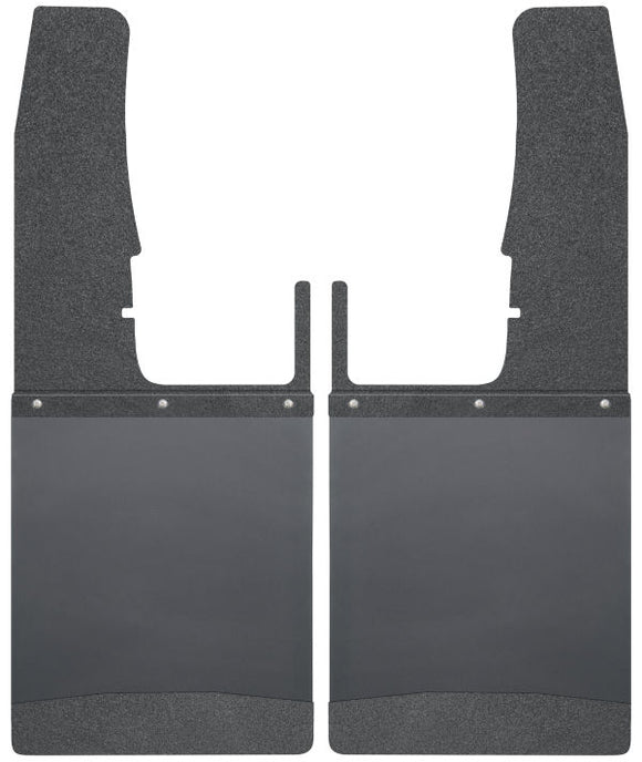 Husky Liners 09-16 Dodge Ram 1500/2500/3500 12in W Black Top & Weight Kick Back Front Mud Flaps