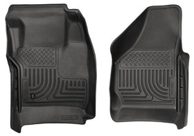 Husky Liners 08-10 Ford SuperDuty Regular/Super/Crew Cab WeatherBeater Black Floor Liners