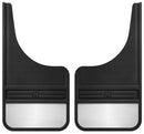 Husky Liners Universal 12in Wide Black Rubber Front Mud Flaps w/ Weight-1