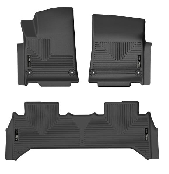 Husky Liners 2022 Rivian R1T WeatherBeater Front & 2nd Seat Floor Liner - Blk