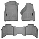 Husky Liners 03-08 Dodge Ram 1500/2500/3500 Quad Cab WeatherBeater Combo Gray Floor Liners-1
