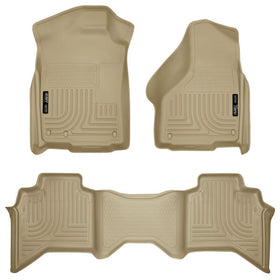 Husky Liners 03-08 Dodge Ram 1500/2500/3500 Quad Cab WeatherBeater Combo Tan Floor Liners
