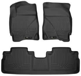 Husky Liners 09-12 Ford Escape/Mazda Tribute (Base/Hybrid) WeatherBeater Combo Black Floor Liners