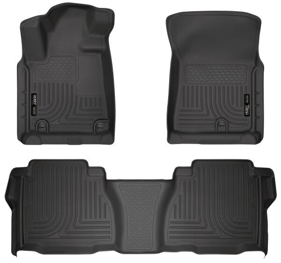 Husky Liners 07-11 Toyota Tundra Double/CrewMax Cab WeatherBeater Combo Black Floor Liners