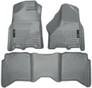 Husky Liners 2012 Dodge Ram 1500/2500/3500 Crew Cab WeatherBeater Combo Gray Floor Liners-1